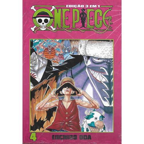 One Piece 3 Em 1 Mangá Vol. 1 Ao 4 - Kit Nova Coleção Panini