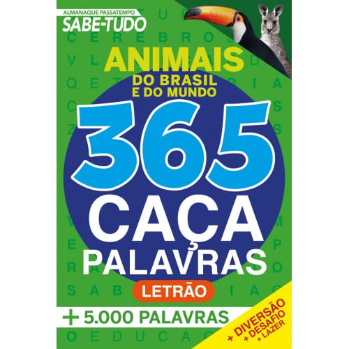 Almanaque-Passatempos-SabeTudo-365-Caca-Palavras-Animais-do-Mundo