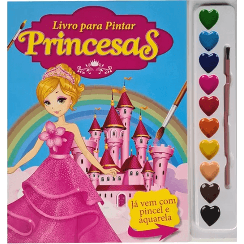 Disney Princesas Prancheta para Colorir com 1.500 Adesivos